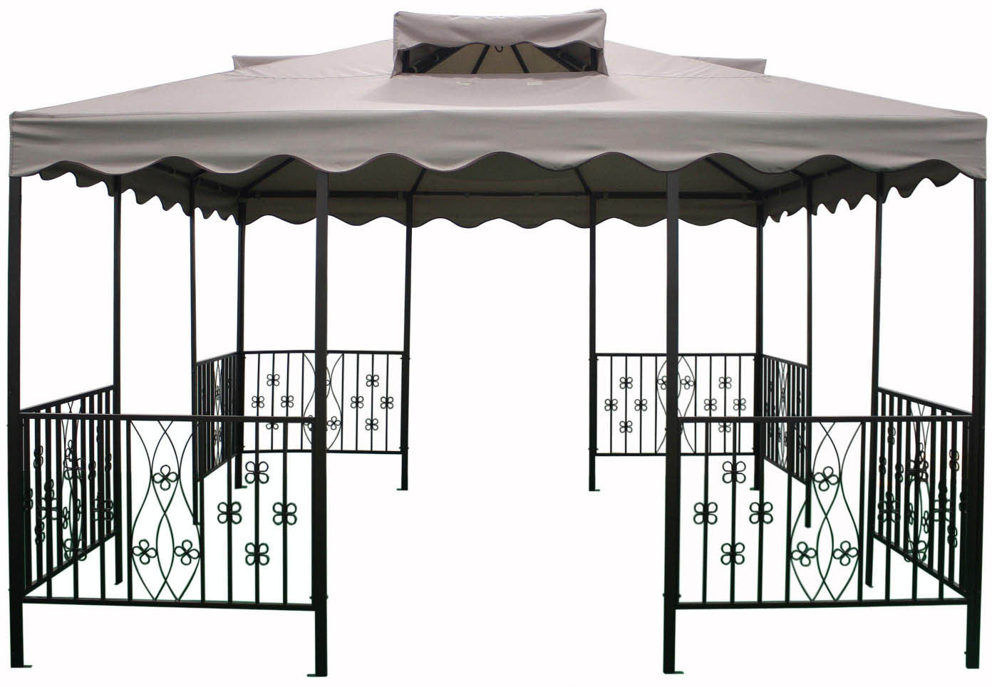 Vignola 15' x 15' Gazebo Kit with Taupe Color Canopy Top