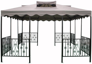 Vignola 15' x 15' Gazebo Kit with Taupe Color Canopy Top